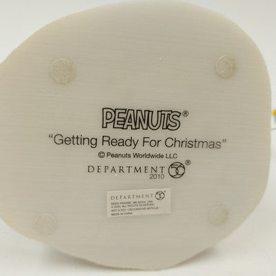 Dept 56 Peanuts "Getting Ready For Christmas" Figurine Snoopy Woodstock Box 3.5"