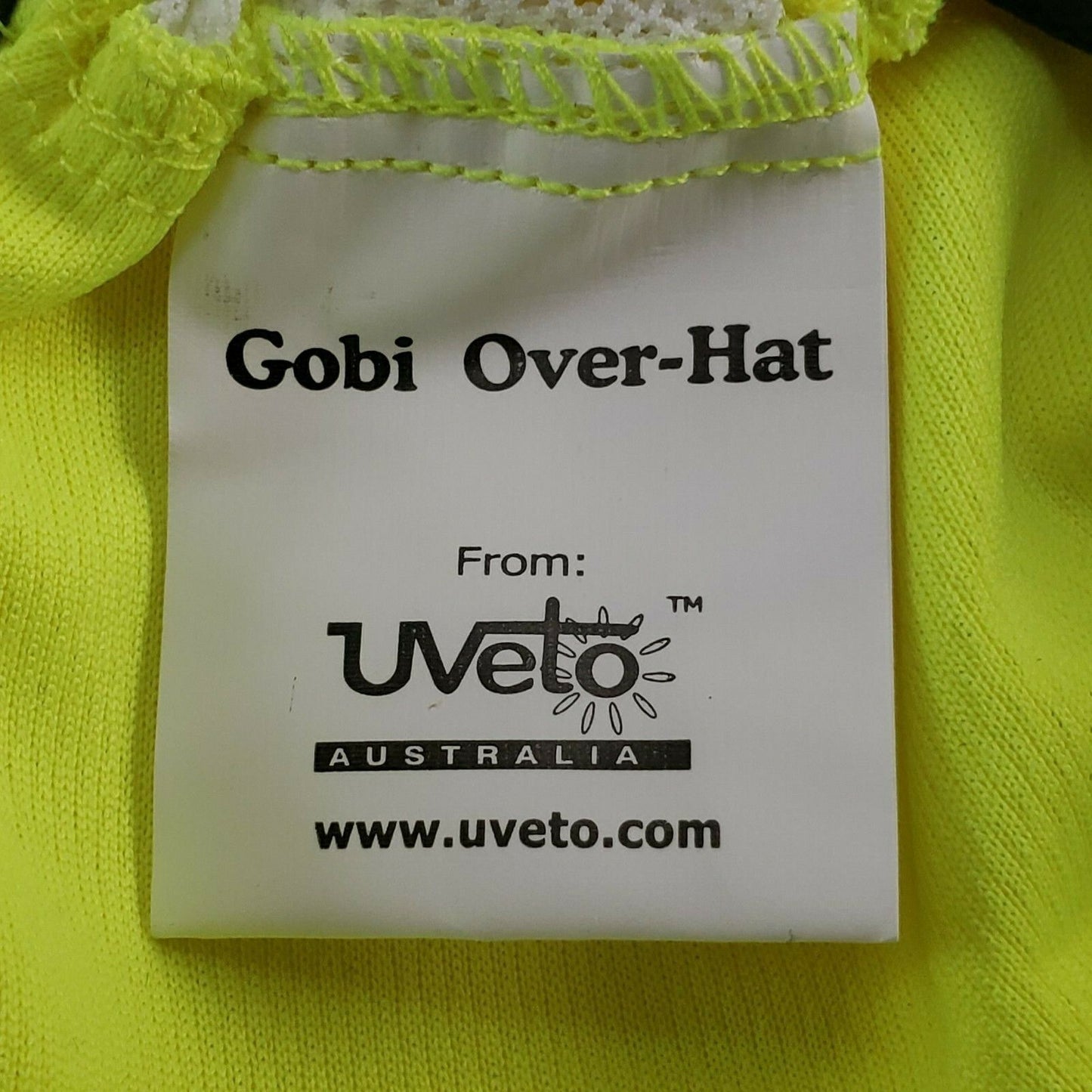 Uveto Gobi Over the Hat Yellow Safety Head Heat Stress & UV Face & Neck Shield