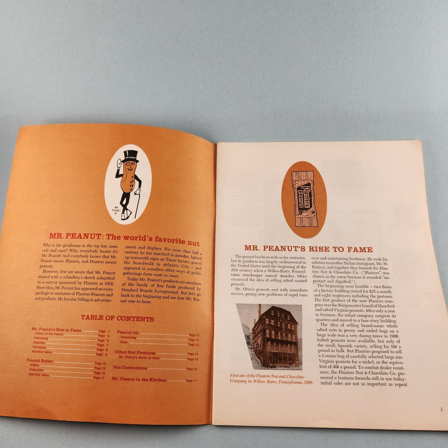 The Complete World Of Mr Peanut Vintage 1967 Recipe And Facts Booklet