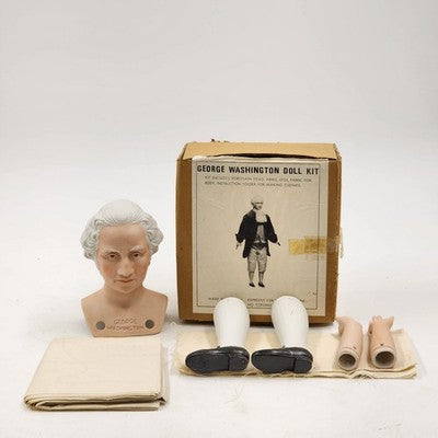George Washington Doll Kit by Yield House Inc Head Arms Legs Fabric and Pattern