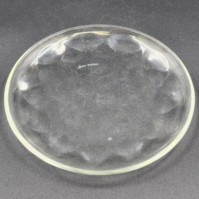 Pyrex Ovenware 8.5"x1" Clear Glass Lunch Plate Dimpled Thumbprint Design Vintage