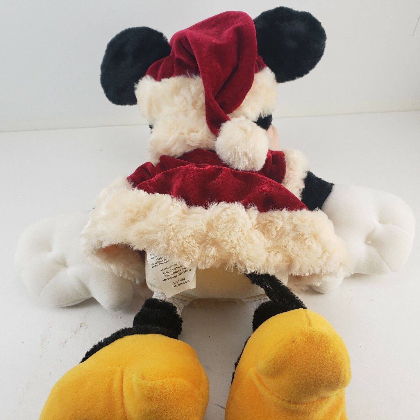 Christmas Minnie Mouse 16" Plush Red Dress Cap Disney Store Original Authentic