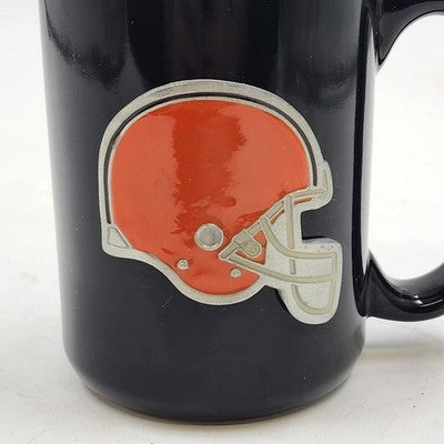 Cleveland Browns Black Coffee Mug Cup Large Helmet Logo NFL Football Team Gift