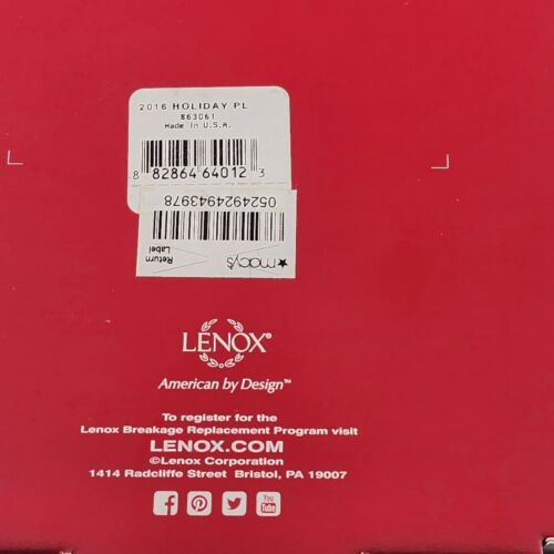 Lenox 2016 Annual Collector Holiday Plate 26th in Series Santa Checking List NIB