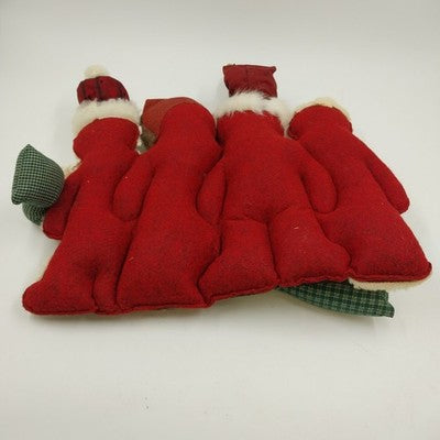 4 Santa Claus Talented Friends United We Stand Table Topper Felt Completed Kit