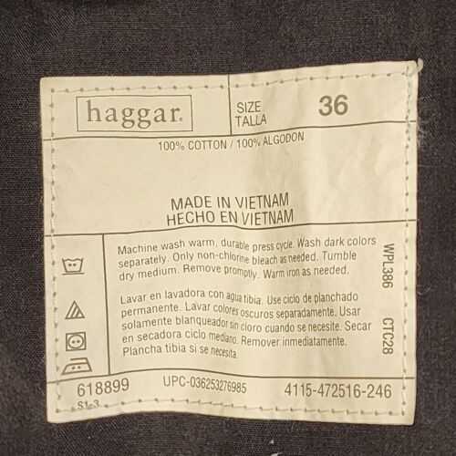 Haggar Men's Blue Golf Walking Shorts Cotton Size 36 Adjustable Waist 8" Inseam