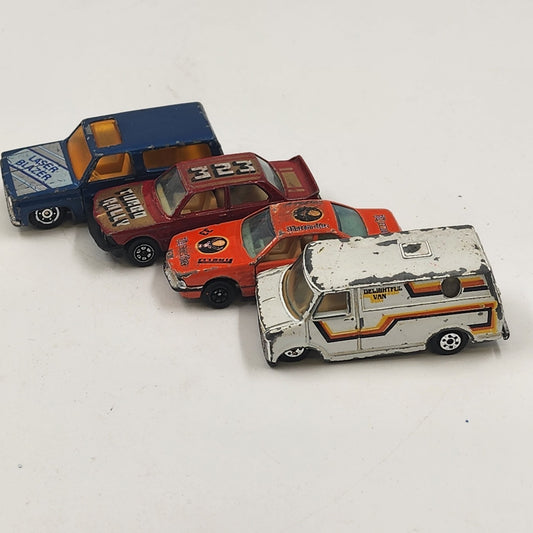 4 Yatming Diecast Car Toys Delightful Van Jagermeister Lazer Blazer Turbo Rally