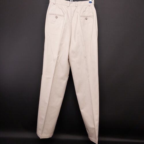 Liz Claiborne Lizsport Women's Beige Slacks 4 straight Leg Cotton 5 pockets