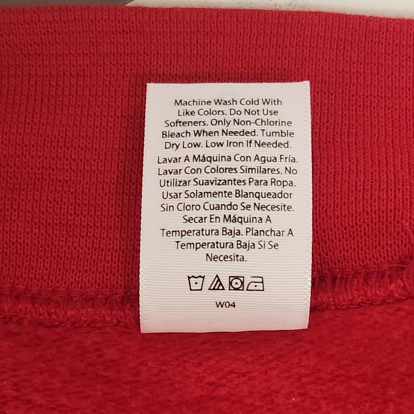 Athletic Works Men's Large Red Sweatshirt Crew Neck Pullover Casual Active Wear