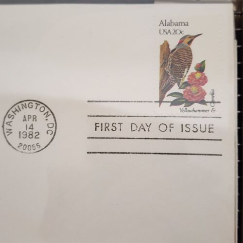 Official Birds & Flowers of Our 50 States 1st Day Cover Coll 1982 Postage Stamps