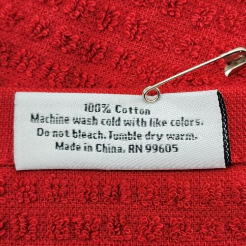 Rae Dunn Christmas Red Kitchen Towels 3 Pack Embroidered with Peace Joy Believe