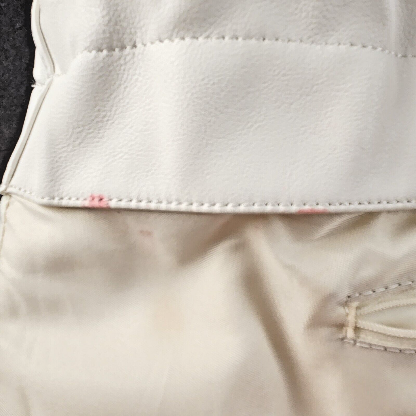 ALDO 15" White and Black Drawstring Backpack Zipper Pockets Drawstring Closure