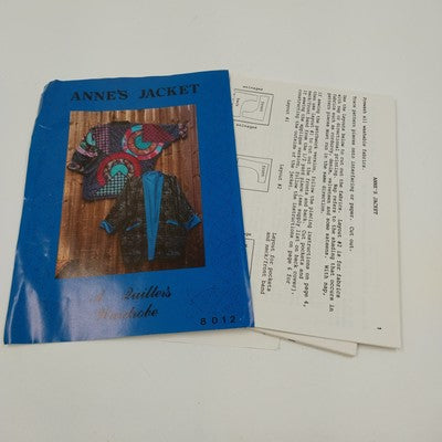 A Quilter’s Wardrobe 8012 Sewing Pattern Anne’s Jacket S-XL Uncut 1990s VTG