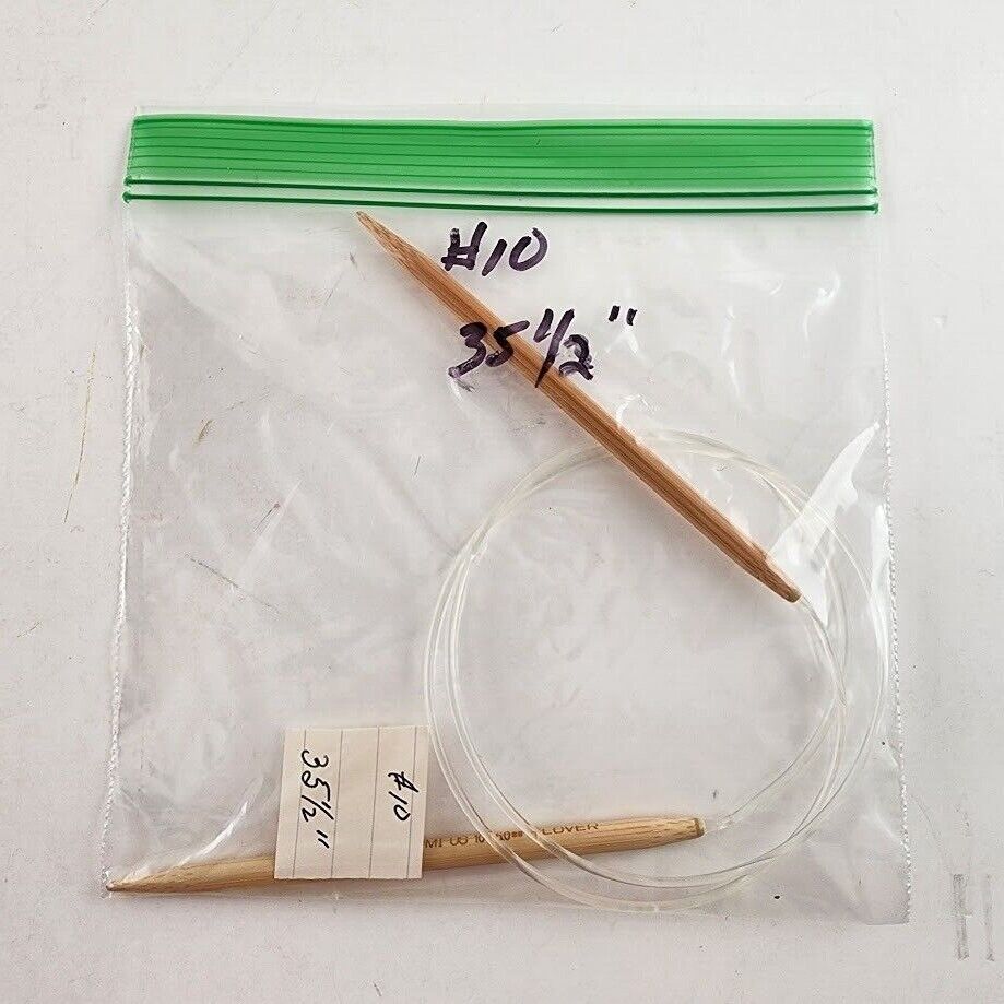 Circular Knitting Needle Bamboo Plastic Metal Size 8 - Size 15 Length 16" - 32"