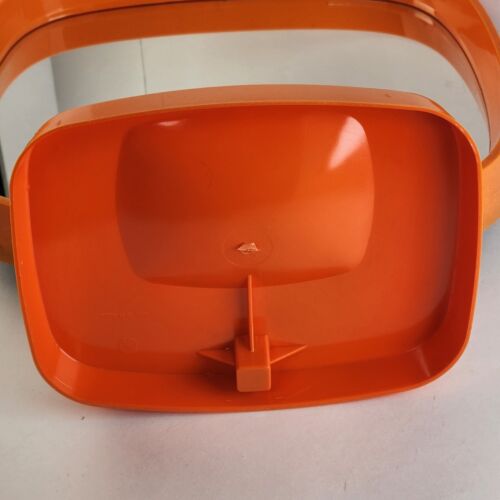 Funky 1960's Plastic Mirror Flower Power Orange Danish Table Top MCM Denmark