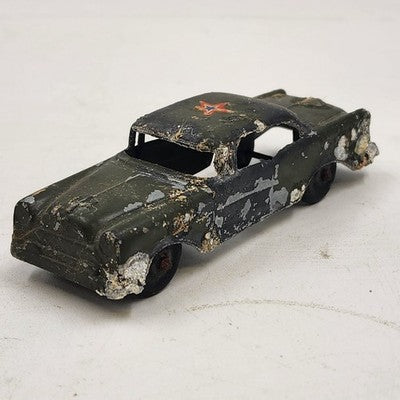 Tootsietoy Army Military Force Service Green Sedan Car Vehicle Toy Vintage 4.25"