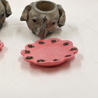 Popular Imports 8pc Miniature Tea Set TMI/ELE Polystone Resin Decorative 1994
