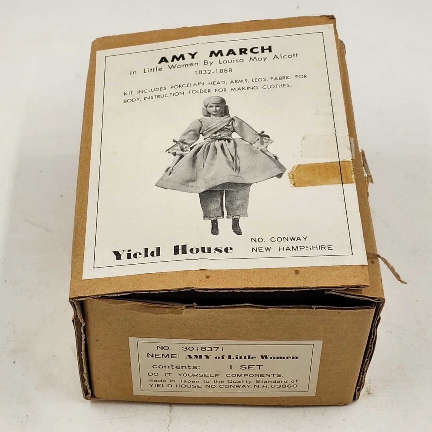 Amy March Little Women Bisque Doll Kit Yield House Head Arms Legs Fabric