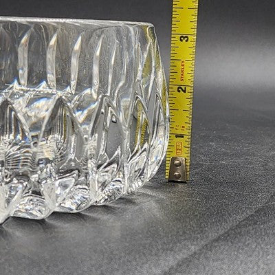 Heavy Serving Bowl Gorham Althea Cut Lead Crystal 7.5" Sunflower Diamond Pattern