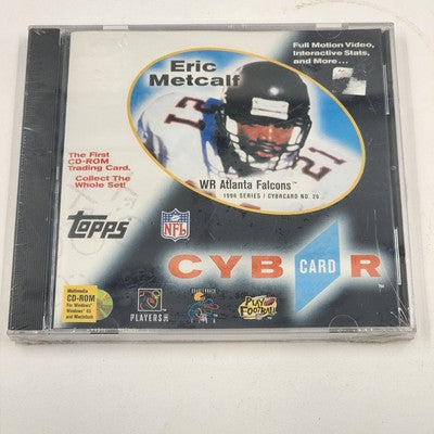 3 Topps NFL 1996 Cyber Card CD Sealed Marshall Faulk Eric Metcalf Darrell Green