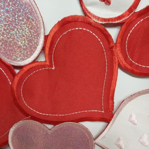 Amared Valentines Day Table Runner Décor Spliced Red Love Heart 69" x 15"