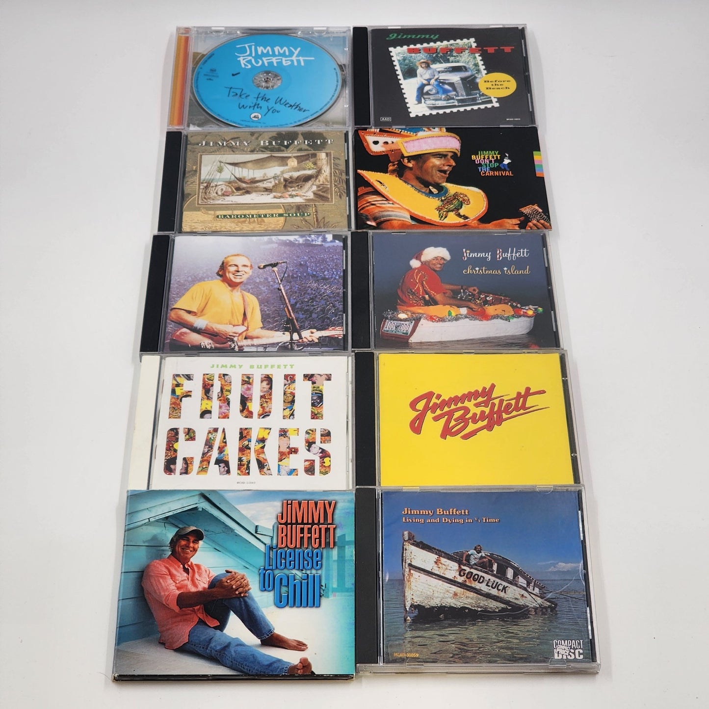 Lot of 10 Jimmy Buffett Different CD Collection Bundle MCA RCA Margaritaville