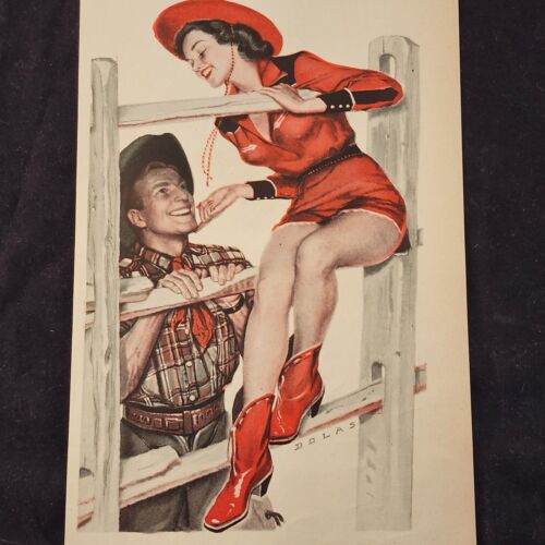 Barbasol Modern Shaving Creme Cowboy Girl Corral Deodorant 1948 Vintage Print Ad