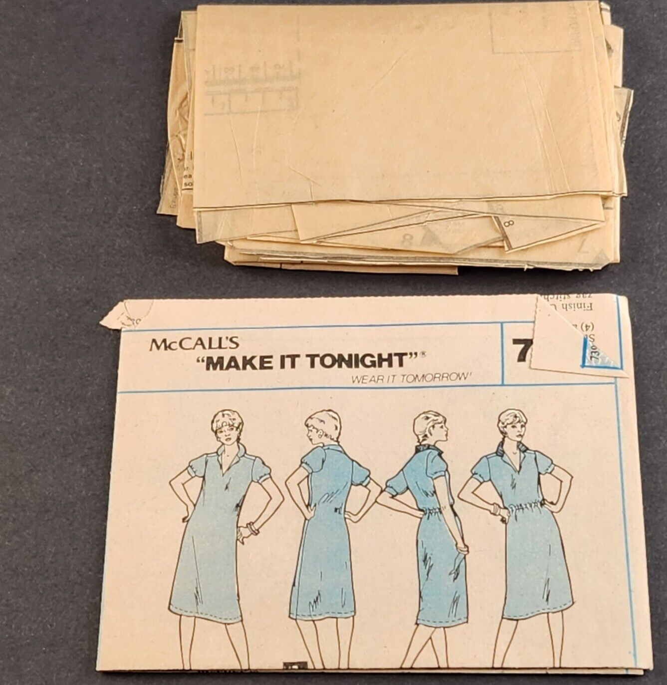 McCall's 7399 Vintage Sewing Pattern Misses' Stretch Knit Dress Sizes 8-18