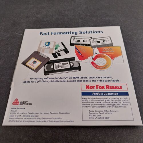 Old Office Stock Avery 8931 White CD DVD Design Kit 333 Sheets Inkjet Labels