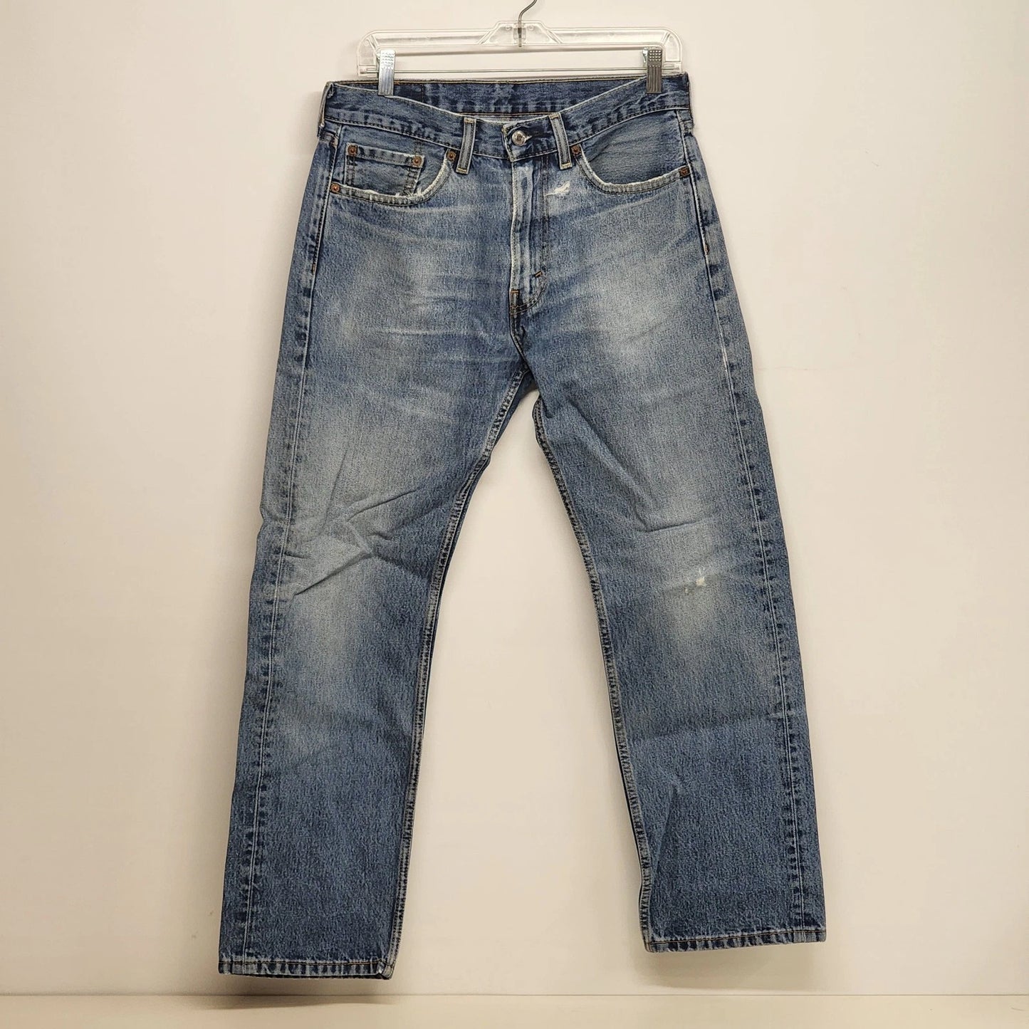 Levi’s 505 Men's 32x30 Straight Leg Jeans Blue Denim Regular Fit Distressed Vtg