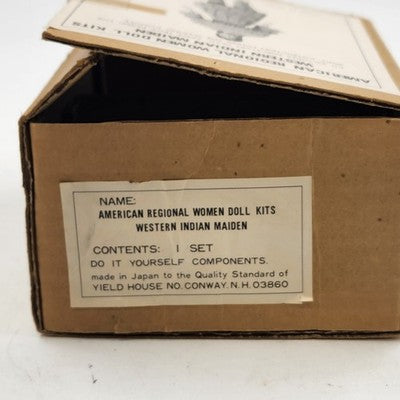 Western Indian Maiden Doll Kit by Yield House Includes Head Arms Legs & Pattern