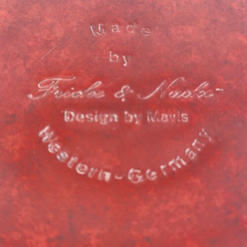 Footed Metal Floral Tin with Lid Vintage Western Germany Mavis Fricke & Nacke