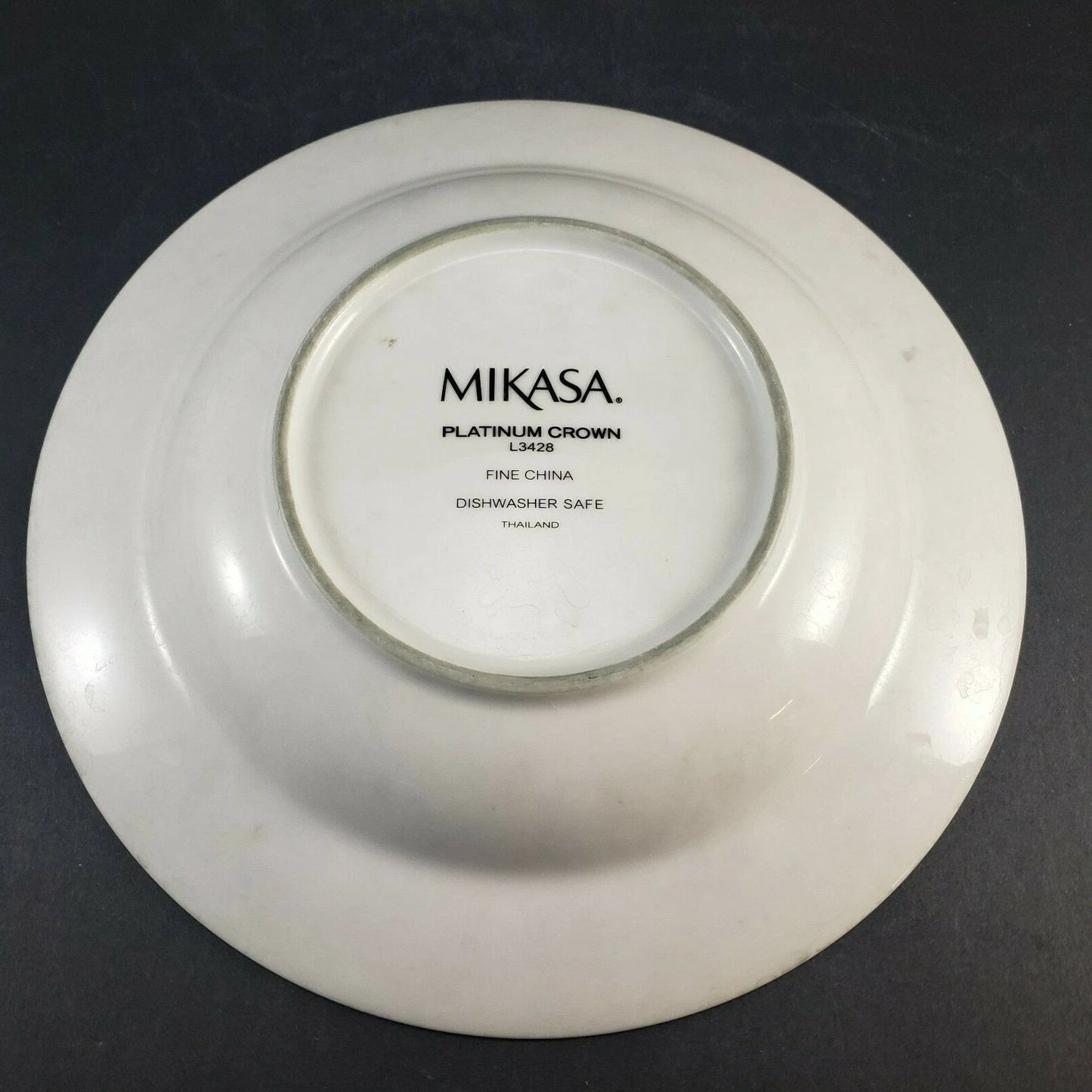 Mikasa Platinum Crown Soup Bowl L3428 Fine China 8.5" Silver Trim Vtg Thailand