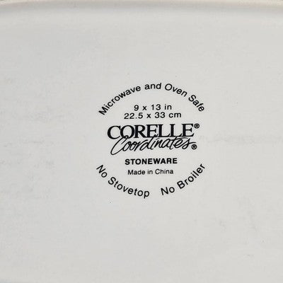 Corelle Coordinates Callaway Ivy 9" x 13" Casserole Roasting Dish Stoneware