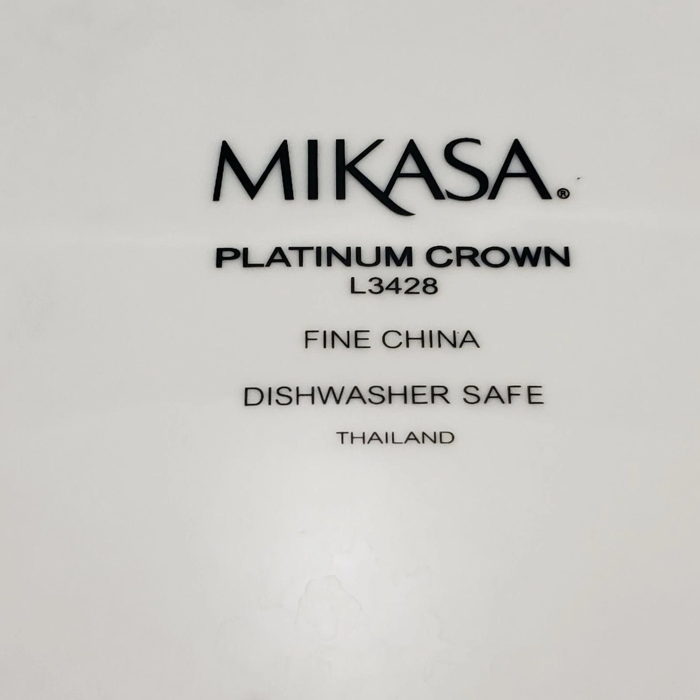 Mikasa Platinum Crown Bread Plate L3428 Fine China 8.25" Silver Trim Vintage