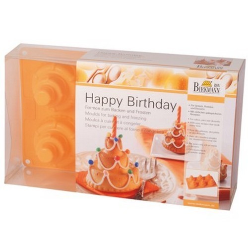 RBV Birkmann Baking Freezing Silicone Mold 15 Yellow Birthday Cake Shapes Decor