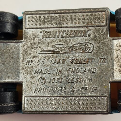 Matchbox Superfast Saab Sonett III No 65 Blue Hatch Opens 1973 Lesney Vintage