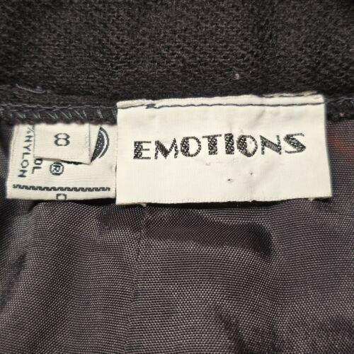 Emotions Black Women’s Slacks Size 8 Zip Front Pleated Wool Blend with Pockets