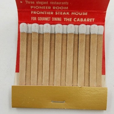 Frontier Casino Hotel The Friendly Hotel Las Vegas Nevada Matchbook Vintage