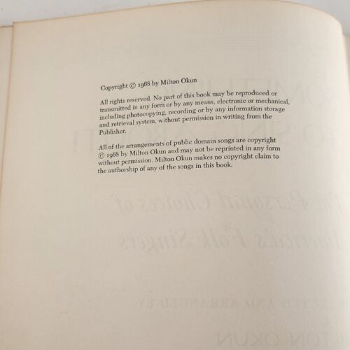 Something To Sing About HC Book of Folk Music by Milton Okun with Artist Bio's