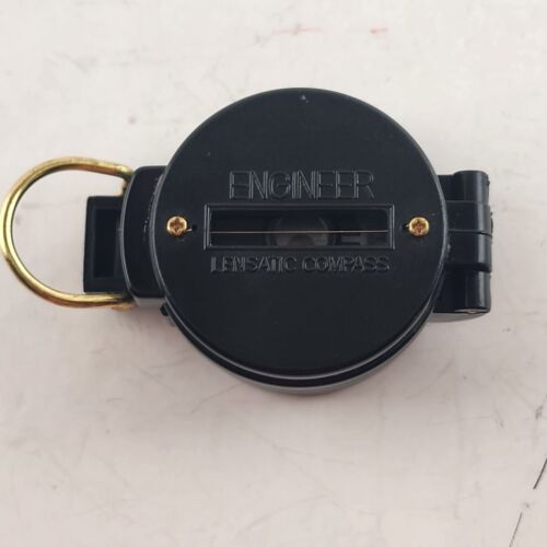 Lensatic Compass Pocket Folding Military Hiking Sightseeing with Instruction Pg