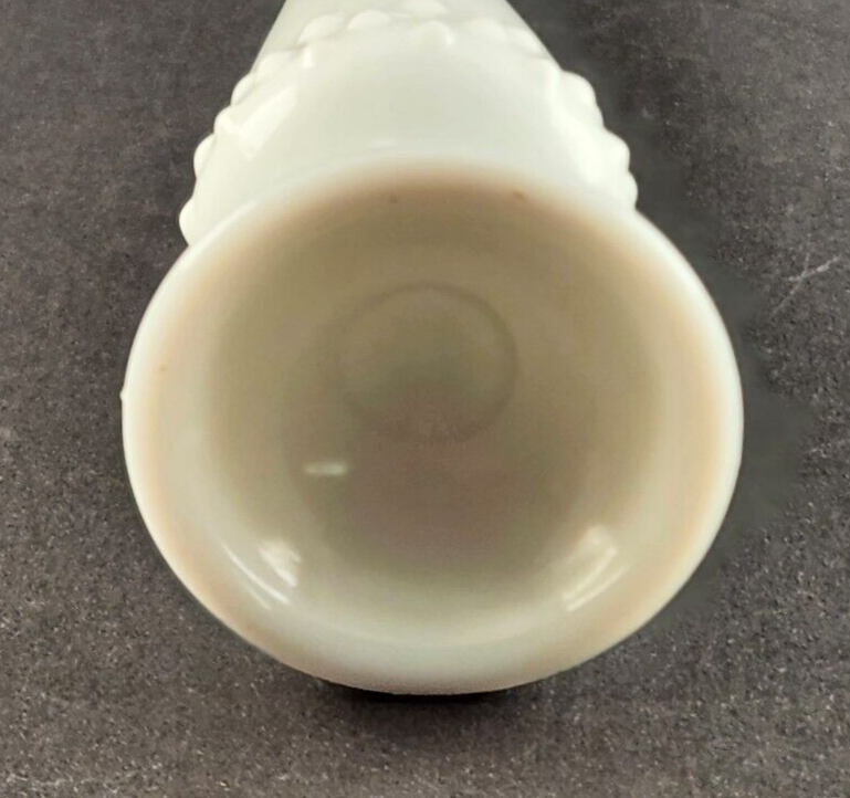 Fenton Milk Glass Swung Hobnail Pattern Footed Bud Vase White Vintage 9" Tall
