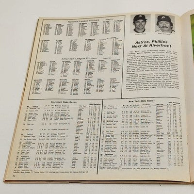 1985 Cincinnati Reds vs New York Mets Scorebook Dave Parker Program Unscored