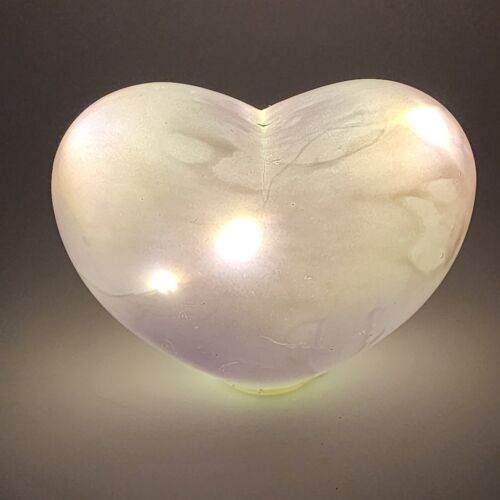 Heart Purple Accent Light Night Valentine Day Small 6.5" Romantic Mood Lighting