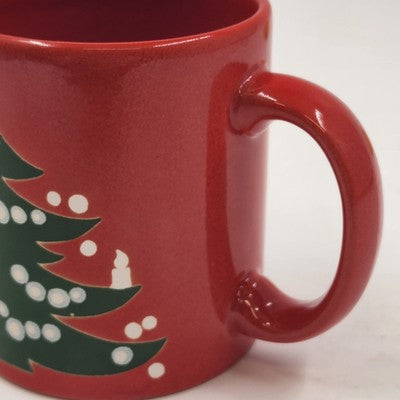 Waechtersbach Red Christmas Tree Mug 12oz West Germany Ceramic 4" Tall