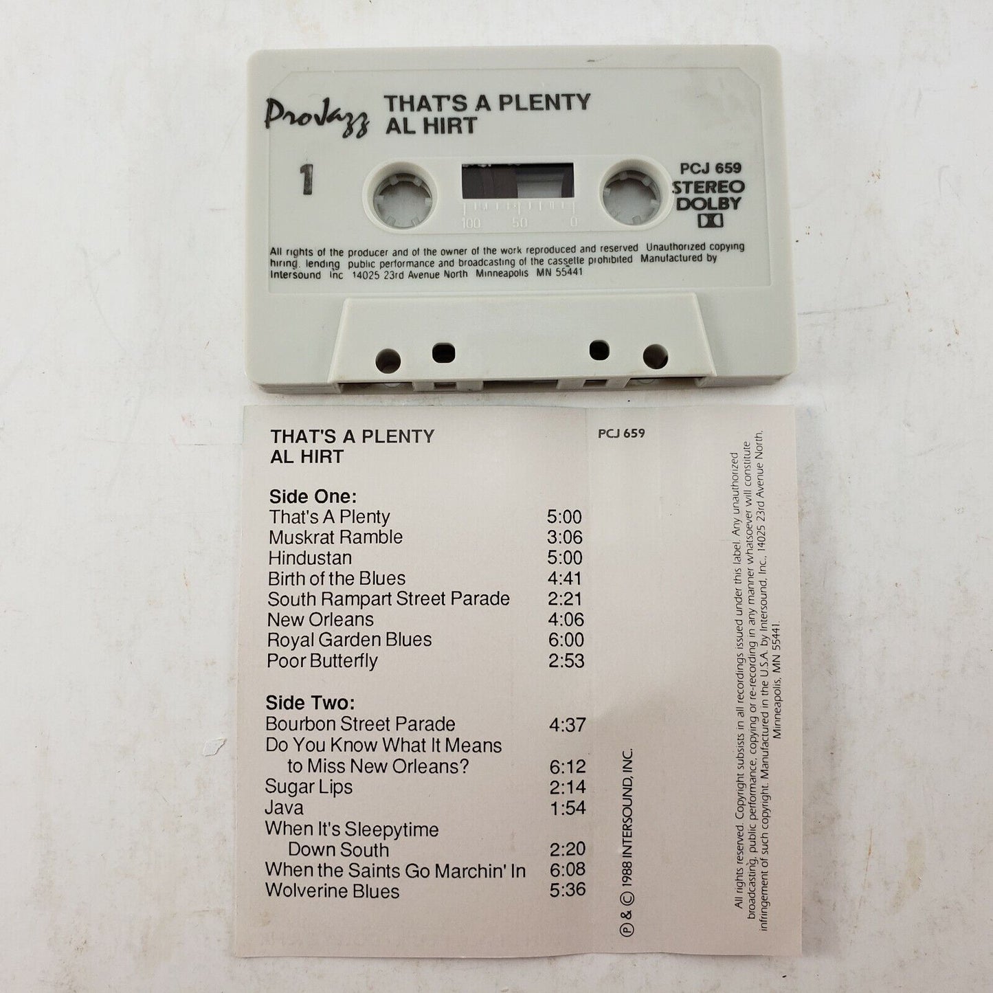 Al Hirt Cassette Tape That's A Plenty Includes Sugar Lips & When the Saints +13
