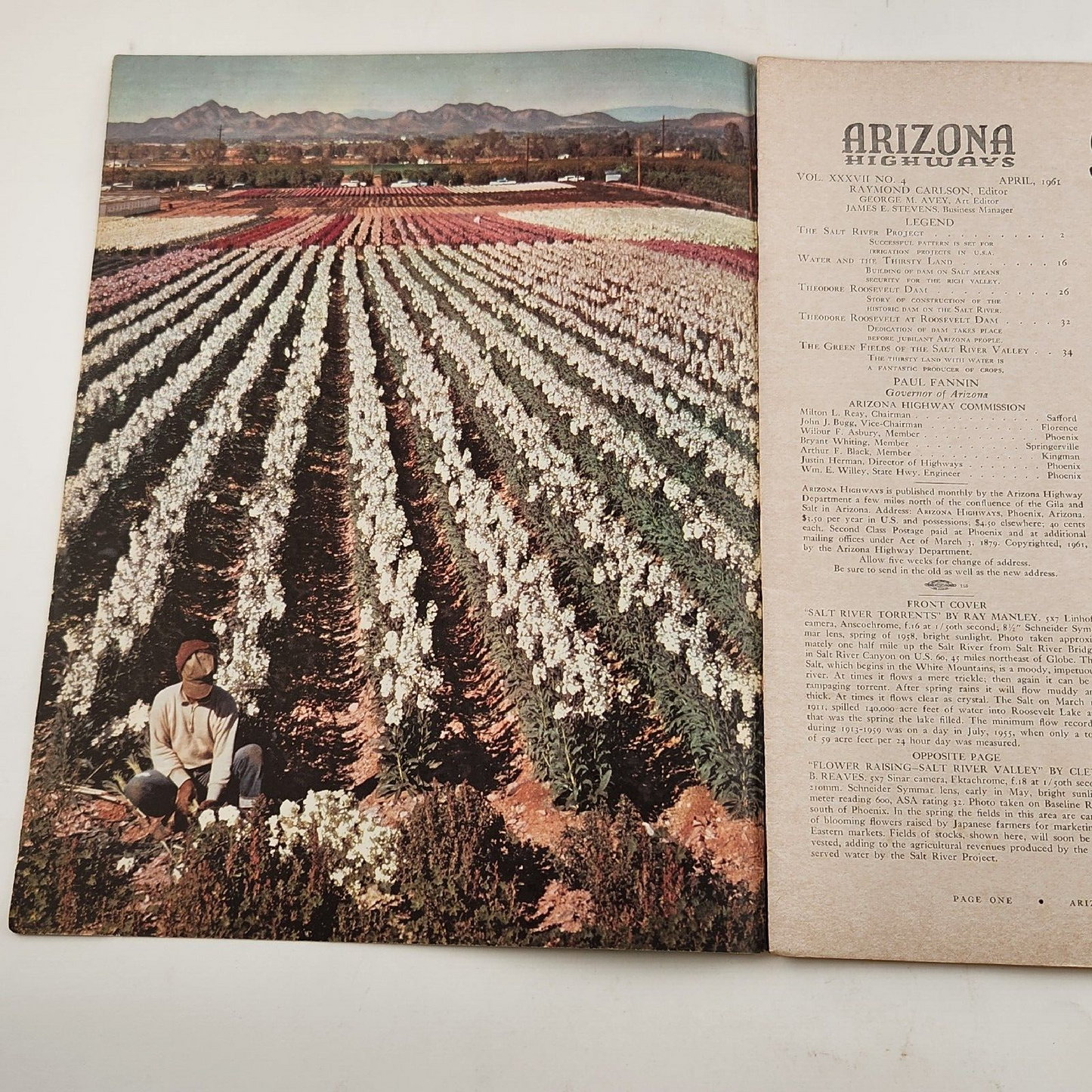 Arizona Highways 1961 April Edition Water and The Thirsty Land Ted Roosevelt Dam