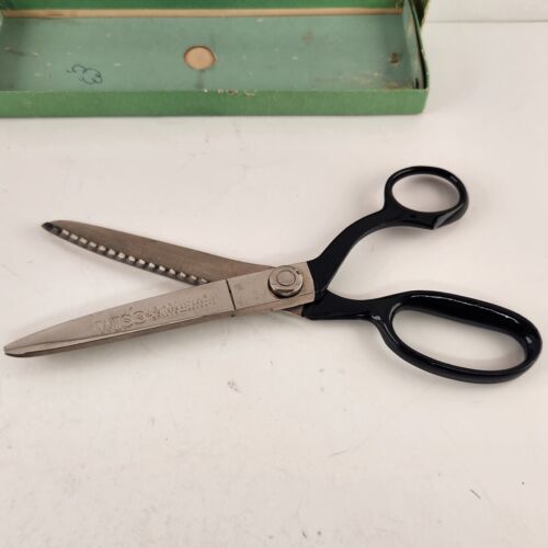 Wiss Pinking Shears Sewing Scissors Model CB9 Original Box 9" Long Vintage