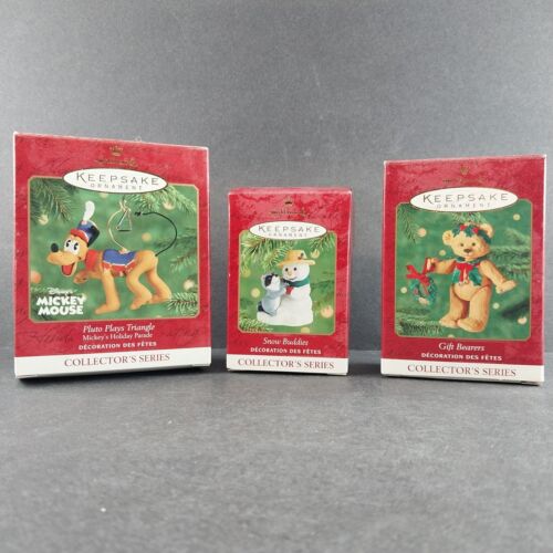 3 Hallmark Keepsake Collector's Series Christmas Ornaments from 2001 Boxed Vtg