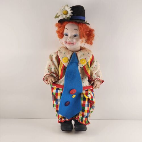 Lee Middleton Original Clown Doll 1991 Numbered 73/1000 Hard Vinyl Body 14" Vtg